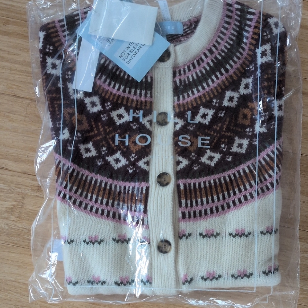 ✨ NWT Hill House Home Tiny Ren Cardigan Size 9-10 - Picture 2 of 3